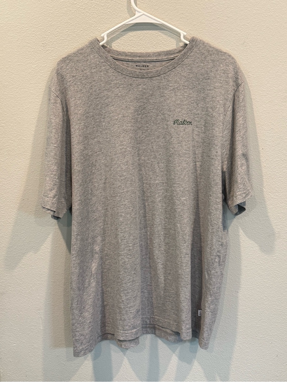 Malbon Golf Short Sleeve Gray T-Shirt Men’s XXL Graphic Cotton Tagless